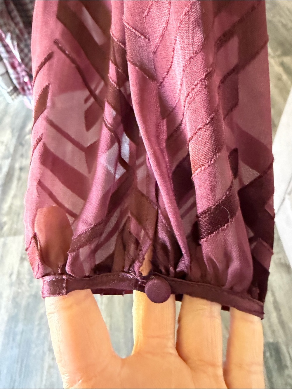 White House black market plum blouse-size 2-EUC - Picture 5 of 6